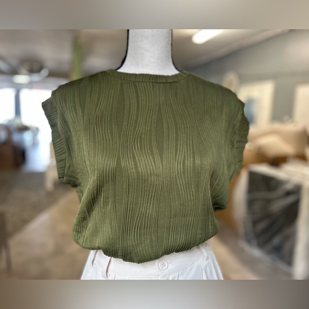 Green dress tank top